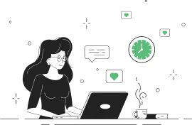 A freelancer that works in office