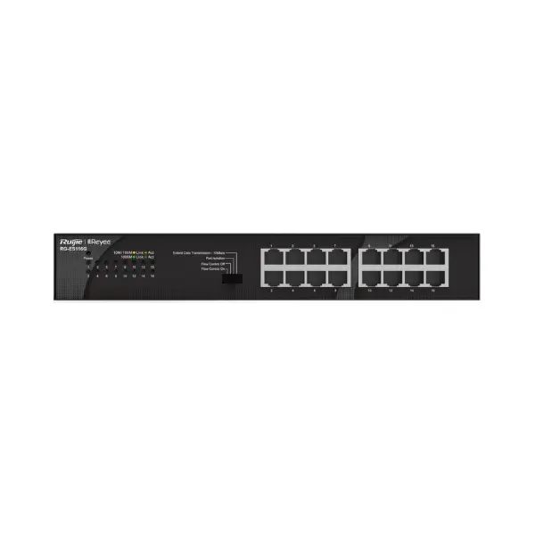 Ruijie Reyee RG-ES116G Unmanaged Non-PoE Switch, 16 port 10/100/1000Mbps
