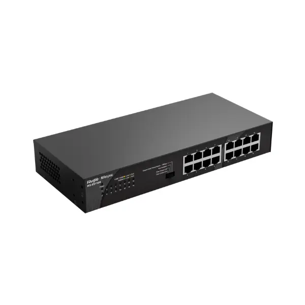 Ruijie Reyee RG-ES116G Unmanaged Non-PoE Switch, 16 port 10/100/1000Mbps